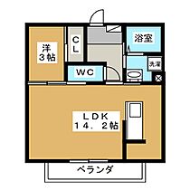 Ｍｅｌａ ｒｏｓｓａ 302 ｜ 長野県長野市丹波島１丁目（賃貸アパート1LDK・3階・40.84㎡） その2