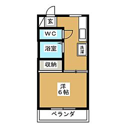シティハイツグリーンパーク 1Kの間取図画像