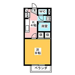 サープラスソフィア 1Kの間取図画像