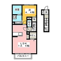 ハイランドテラス西和田 1LDKの間取図画像