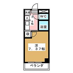 S.Kマンション 1Kの間取図画像