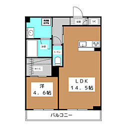 シャーメゾンマーガレット 1LDKの間取図画像