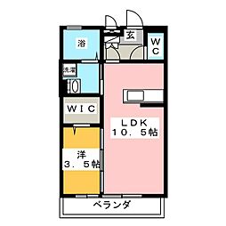 セジュールMH 1LDKの間取図画像