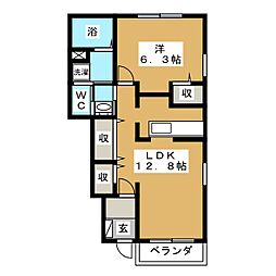 S.R-E・2 1LDKの間取図画像