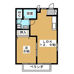 パストラル21 2DKの間取図画像