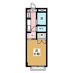 ハイツ大石 1Kの間取図画像