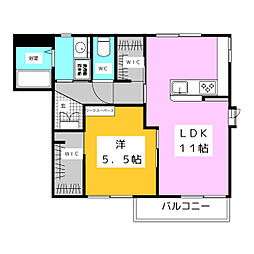 フレグランスにしみやN 1LDKの間取図画像