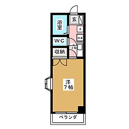 ドリームパレス北長野 1Kの間取図画像