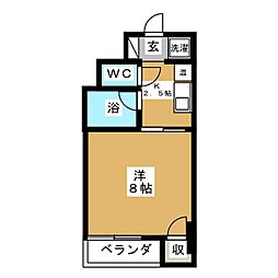 ハイライズ・イン・チトセ 1Kの間取図画像
