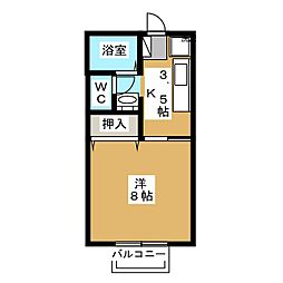 MiKiハウス 1Kの間取図画像