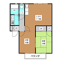 ウィンディア村田 2LDKの間取図画像