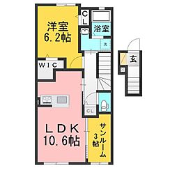 セリーノ・K 1LDKの間取図画像