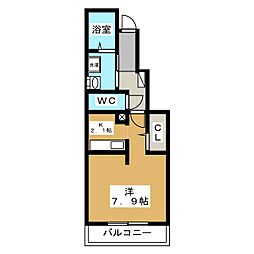 タッセル ワンルームの間取図画像