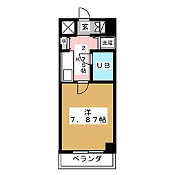 ダイアパレス長野大通り 1Kの間取図画像