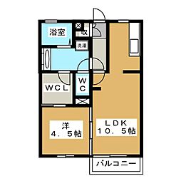 セジュール・アルス 1LDKの間取図画像