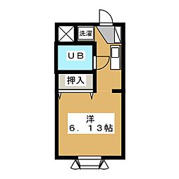 メゾンドゥマキ ワンルームの間取図画像