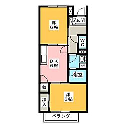 マーベラス95 2DKの間取図画像