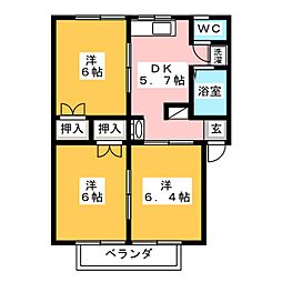 サンロード小山A 3Kの間取図画像
