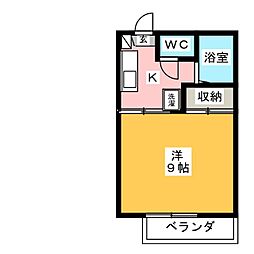ベル・メゾンT・K 1Kの間取図画像