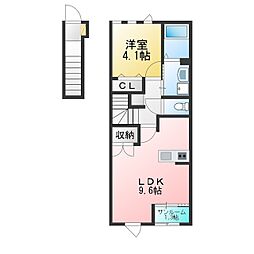 グランデール元町 1LDKの間取図画像