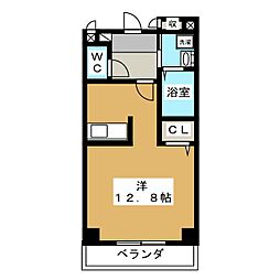 サンライズ平林 1Kの間取図画像