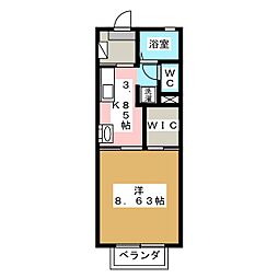 メゾン・イリス 1Kの間取図画像