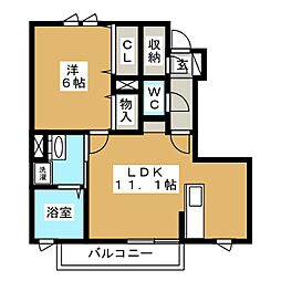 ソラーナ 1LDKの間取図画像