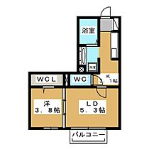 グレインヒルズ 105 ｜ 長野県松本市大字原（賃貸アパート1LDK・1階・30.35㎡） その2