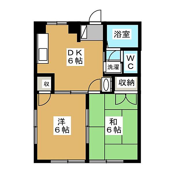 トラッド森口 202｜長野県松本市波田(賃貸アパート2DK・2階・40.04㎡)の写真 その2