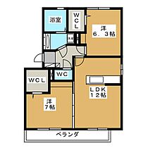 Centre Village（セントルヴィラージュ） 301 ｜ 長野県松本市村井町南４丁目（賃貸アパート2LDK・3階・60.88㎡） その2