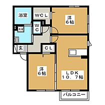 ジェルソミナ W 201 ｜ 長野県松本市井川城３丁目（賃貸アパート2LDK・2階・55.44㎡） その2