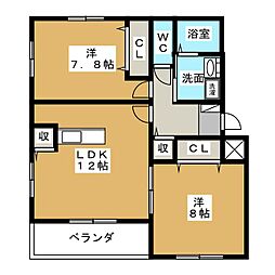 ヴィラ・エスペランス 2LDKの間取図画像