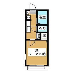 ミユキハウス 1Kの間取図画像