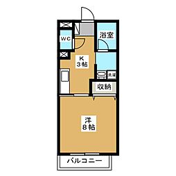 千歳橋ビル 1Kの間取図画像