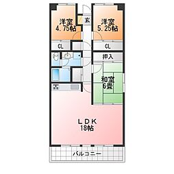 メゾンデュオーラ信濃 3LDKの間取図画像