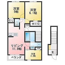 プラッツ・ルーエ 3LDKの間取図画像