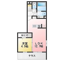 GRAND D-ROOM大手 1LDKの間取図画像