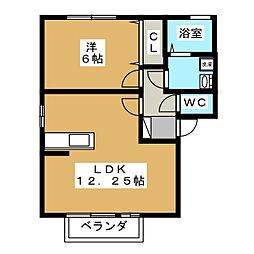 コリーヌ寿 1LDKの間取図画像