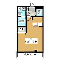 villeest ワンルームの間取図画像
