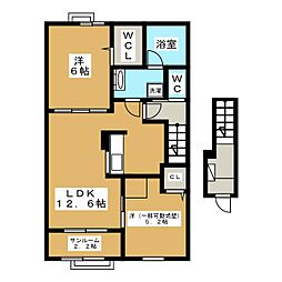 グランドソレーユ 2LDKの間取図画像