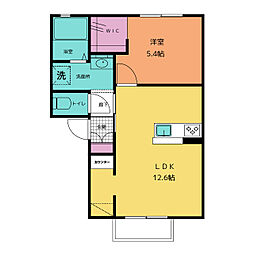 コーポサツキA 1LDKの間取図画像