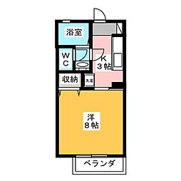 メゾン・蛇原 1Kの間取図画像