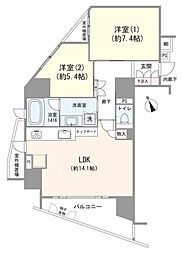 イトーピア目白カレン 2LDKの間取図画像