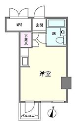 ドミール池袋 ワンルームの間取図画像