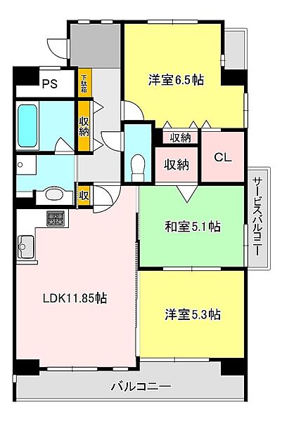 イーストガーデン峰 806｜栃木県宇都宮市峰2丁目(賃貸マンション3LDK・8階・78.51㎡)の写真 その2