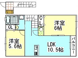 間取図画像 2LDK