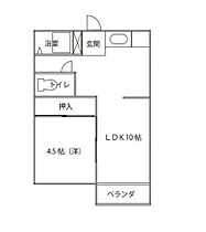 落合アパート.I 2F西号室 ｜ 岡山県岡山市北区伊福町４丁目（賃貸アパート1LDK・2階・33.05㎡） その2