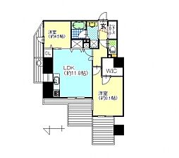 ルミノ平和町・リベールタワー 14階2LDKの間取り