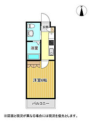 ブルー.レジデンス浜 1Kの間取図画像