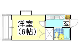 サンレック中井 1Kの間取図画像